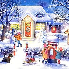 Схема вышивки «Письма деду Морозу»