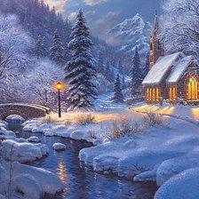 Схема вышивки «Зимний вечер»