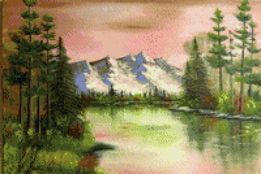 горный пейзаж - лес, пейзаж, горы - предпросмотр