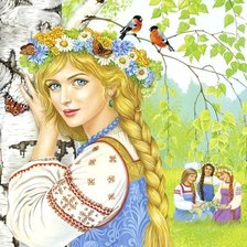 Схема вышивки «Снегурочка»