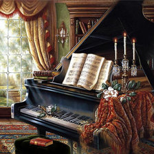 Схема вышивки «джуди гибсон 9 рояль у окна»