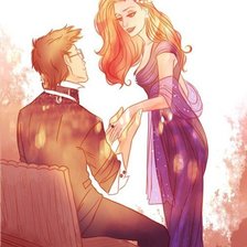 Схема вышивки «Лили и Джеймс Поттеры»