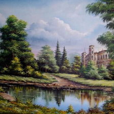 Схема вышивки «летний пейзаж»