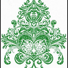 Схема вышивки «необычная елка»