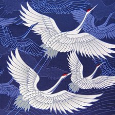Схема вышивки «журавли»