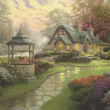 Схема вышивки «"Домик в лесу" Томас Кинкейд»