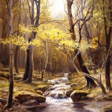 Схема вышивки «лесной ручей»