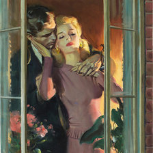 Схема вышивки «Вид из окна»