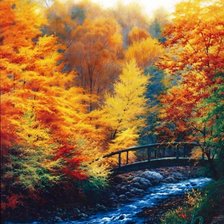 Схема вышивки «лесной ручей»