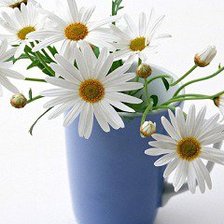 Схема вышивки «Ромашки в вазе»