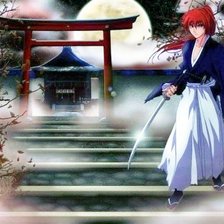 Схема вышивки «самурай»