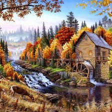 Схема вышивки «водяная мельница»