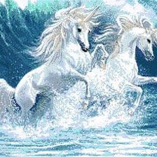 Схема вышивки «единороги»