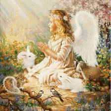 Схема вышивки «ангел»