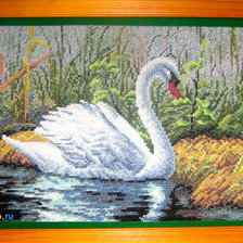 Схема вышивки «лебедь»