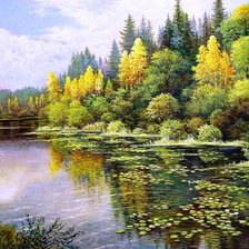 Схема вышивки «тихая речка-3»