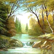 Схема вышивки «лесной ручей»