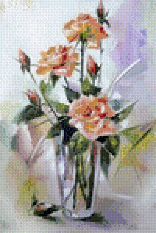 Цветы в вазе - букет, цветы - предпросмотр