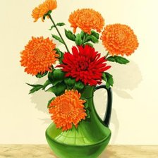 Схема вышивки «кризантемы»