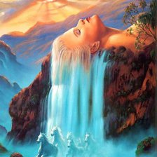 Схема вышивки «Водопад - фэнтези»