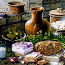 Схема вышивки «деревенский натюрморт»