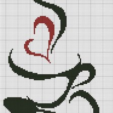 Схема вышивки «кофе»