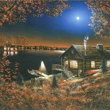 Схема вышивки «джуди гибсон 26 домик на берегу»