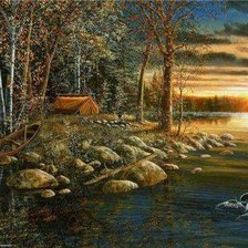 Схема вышивки «джуди гибсон 27 на островке»