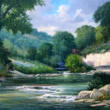 Схема вышивки «быстрая река»