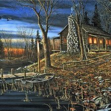 Схема вышивки «джуди гибсон 33 лесной домик»