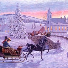 Схема вышивки «джуди гибсон 38 на санях»