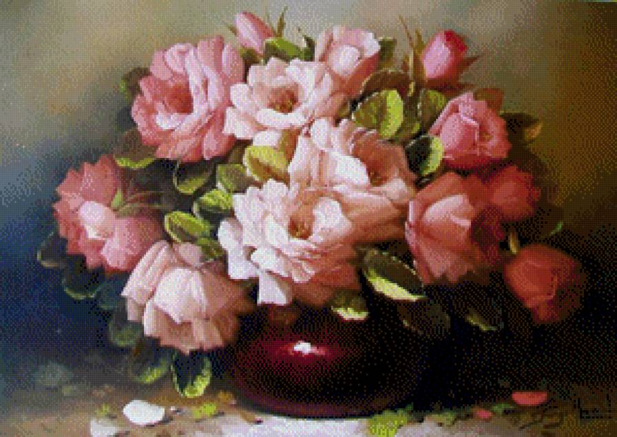 букет - цветы, картины, натюрморт, картина - предпросмотр