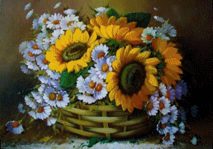 букет - картина, натюрморт, цветы, картины - предпросмотр