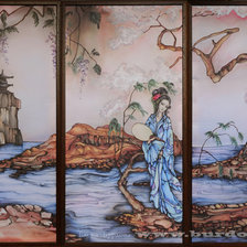 Схема вышивки «триптих-весна востока»