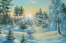 Схема вышивки «зимнее утро»