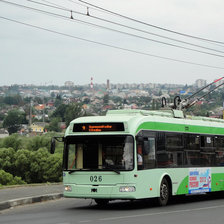 Схема вышивки «Остановка троллейбуса»