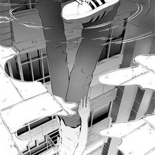 Схема вышивки «парень смотрит в лужу»