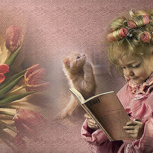 Схема вышивки «Olvasó lány»