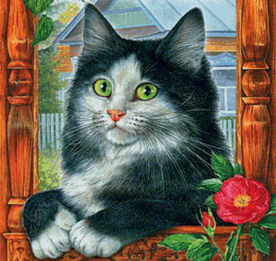 Киска из сказки - кошки, животные, сказка - предпросмотр