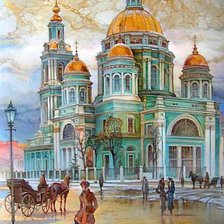 Схема вышивки «Соборная площадь»