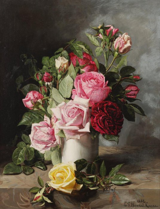 букет роз - природа, букет, картина, розы, цветы - оригинал