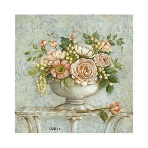 ваза с цветами - природа, цветы, ваза, натюрморт, картина, розы - оригинал