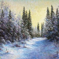 Схема вышивки «зимний лес В.Контуриев»