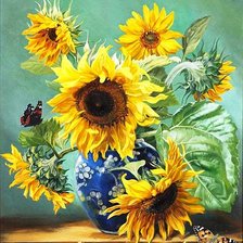 Схема вышивки «Подсолнухи»