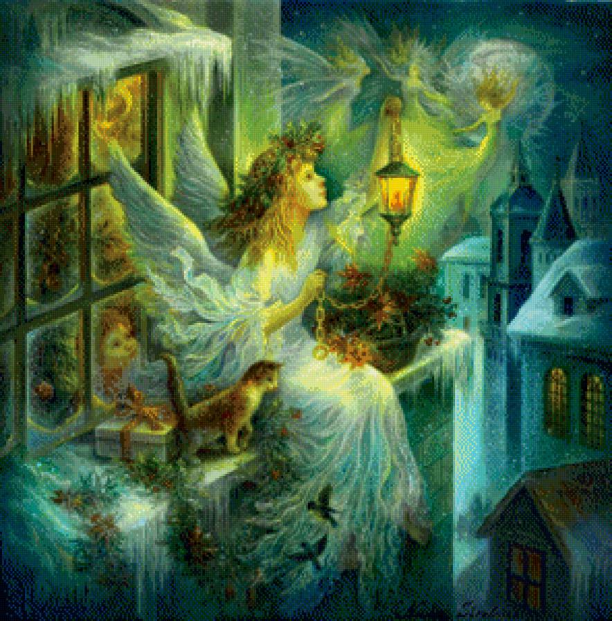 Рождественская сказка - фэнтези, рождество, сказка, фея - предпросмотр