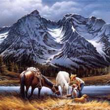 Схема вышивки «Привал»