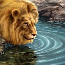 Схема вышивки «Лев»