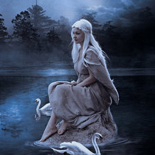 Схема вышивки «лебединое озеро»