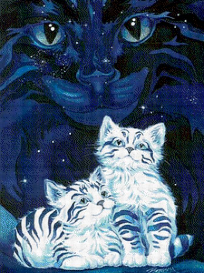 Полосатые котята - животные, кошки, взгляд, глаза, звезды, котята - предпросмотр