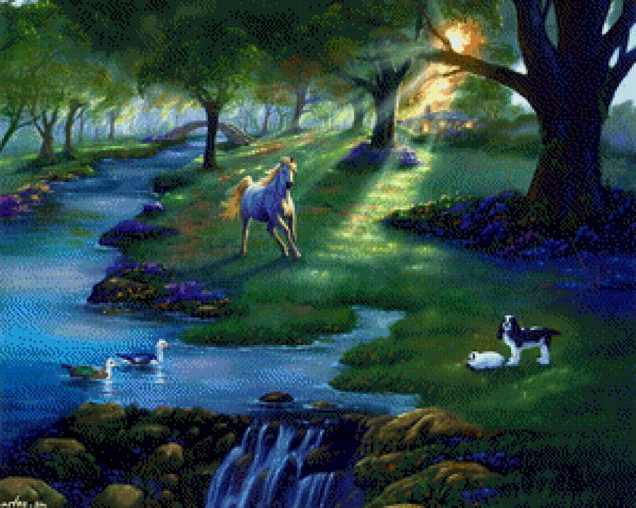 река жизни - картина, фэнтези, картины - предпросмотр